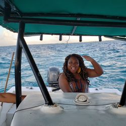 Mike Boat Driver - He let us take pictures behind the wheel