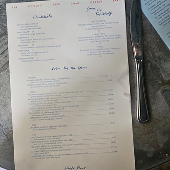 The Optimist - Menu 2 - Seafood Near Me - Atlanta, Georgia
