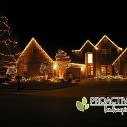 Proactive Landscaping - Christmas lighting in Tulsa