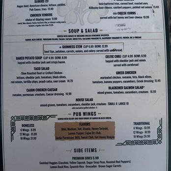 Delaney's Irish Pub - Menu - Irish Near Me - Spartanburg, South Carolina