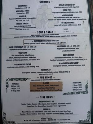 Menu photo 2 Delaney's Irish Pub Spartanburg, SC