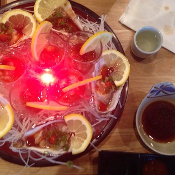 Sushi Ara - Oysters on half shell and shooters! (1 per person at dinner) - Japanese Near Me - Azusa, California Sushi Ara - Oysters on half shell and shooters! (1 per person at dinner) - Japanese Near Me - Azusa, California
