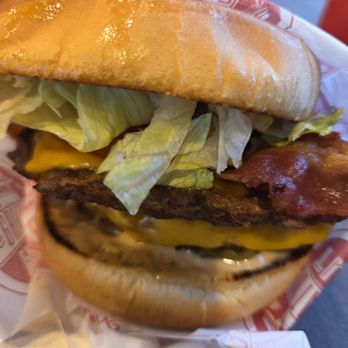 The Great White Hut - Double bacon cheeseburger up close - Burgers Near Me - Los Angeles, California The Great White Hut - Double bacon cheeseburger up close - Burgers Near Me - Los Angeles, California