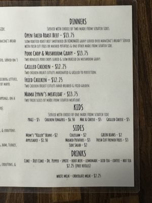 Menu photo 1 Creekwater Farms Scratch Kitchen West Alexander, PA