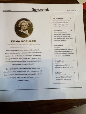 Menu photo 2 Sternewirth Bar San Antonio, TX