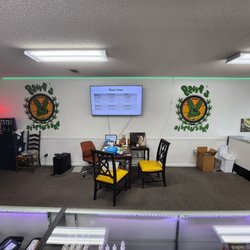 Rowe's CBD/THC Dispensary - Store logos and deals/menu board