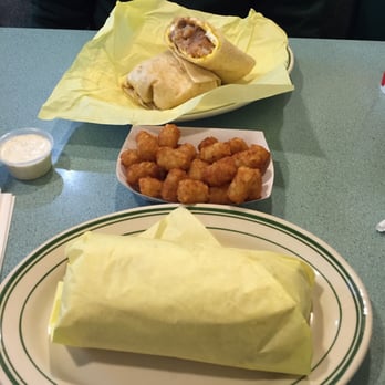 Super Burrito - Bacon egg tator tot burrito. - Mexican Near Me - Whittier, California Super Burrito - Bacon egg tator tot burrito. - Mexican Near Me - Whittier, California