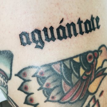 Alchemy Tattoo - Text in old English - Tattoo Near Me - Los Angeles, California