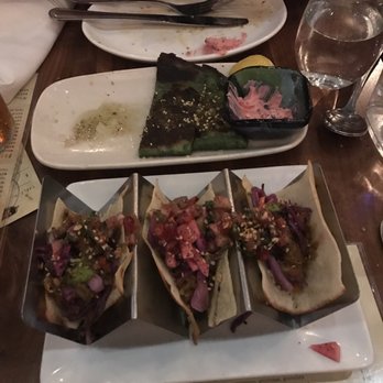 Sarma - Half eaten spanakopita top. Brisket shwarma bottom - Middle Eastern Near Me - Somerville, Massachusetts