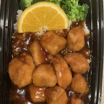 Cravings - Orange chicken over rice - any sweet & sour lovers - try this !  Ps those chunks of chicken are all chicken - no breading - Noodles Near Me - Geneva, Illinois