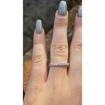 Luxe Nailstudio - last 3 sets, didn't have a good one w/o ring but here you go.Had a set of blue almond shape as well sorry no pic.Purple/glitter is recent - Hair Removal Near Me - Aloha, Oregon