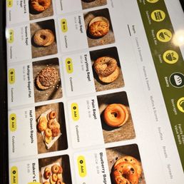 Bagel menu