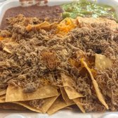 Photo of Al & Bea's Mexican Food - Los Angeles, CA, United States. Snack plate with shredded beef