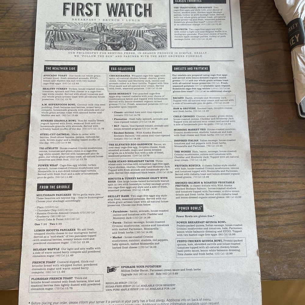 First Watch - Regular Menu  IG: @thegreenberggang - Breakfast & Brunch Near Me - Stuart, Florida