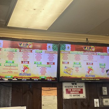 VIP Tacos - Menu 7-7-22 - Tacos Near Me - Anaheim, California