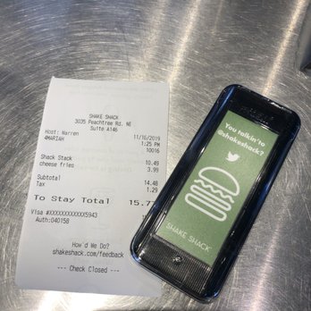 Shake Shack Buckhead - Receipt - Burgers Near Me - Atlanta, Georgia Shake Shack Buckhead - Receipt - Burgers Near Me - Atlanta, Georgia