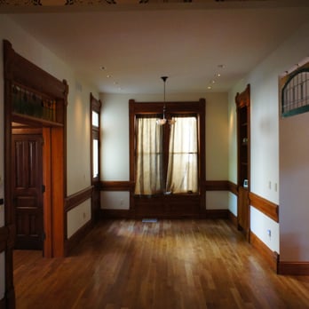 Mod Paint Works - Capitol Hill historic victorian interior painted to a minimal off-white. Beautfiul, original woodwork! - Painters Near Me - Centennial, Colorado