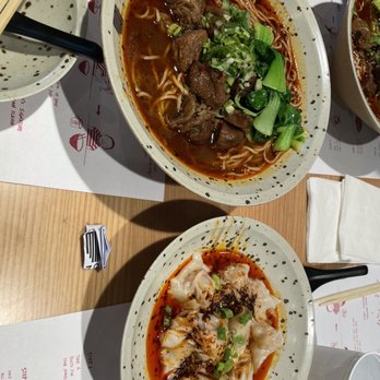 Mian - Beef noodle soup and spicy wontons. Delicious. - Noodles Near Me - Artesia, California Mian - Beef noodle soup and spicy wontons. Delicious. - Noodles Near Me - Artesia, California