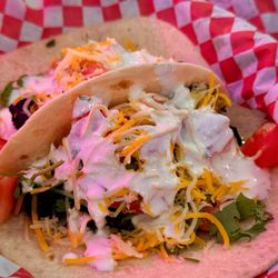 Perks Coffee Shop & Beer Garden - Fish Tacos - tasty! Would order again!