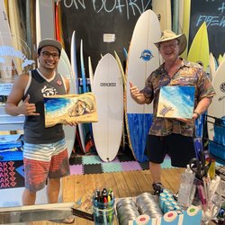 Gnarwall Surf Shop - A socially distanced mask off photo op!