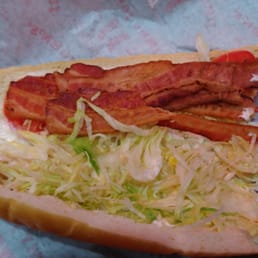 a bacon and cabbage sandwich