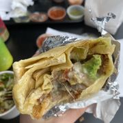 Photo of Lucha Libre Gourmet Taco Shop - San Diego, CA, United States. Cross section of the Alhambra burrito