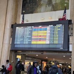 Newark Penn Station - All digital split flap sign.