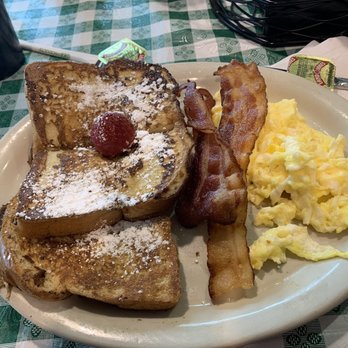 Dick's Uptown Cafe - The Number 2 Combo - French toast, eggs, bacon - Breakfast & Brunch Near Me - Cedar Hill, Texas