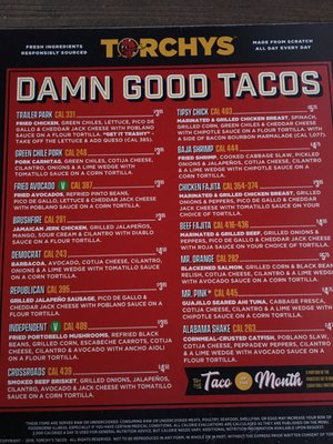 Menu photo 1 Torchy's Tacos Denton, TX