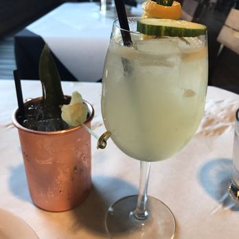 Pie 314 Everyday Eatery - Pineapple Ginger mule and Summer Sangria with gin, sprite, homemade spiced syrup etc!   Their specialty cocktails rotate weekly!! - Pizza Near Me - Lewisville, Texas