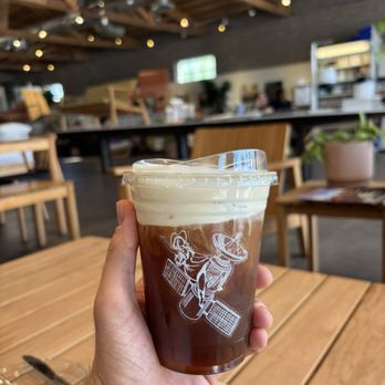 Satellite Coffee Bar - Iced americano with Sweet Vanilla Cold foam - Coffee & Tea Near Me - Phoenix, Arizona Satellite Coffee Bar - Iced americano with Sweet Vanilla Cold foam - Coffee & Tea Near Me - Phoenix, Arizona