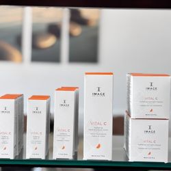 Hand & Stone Massage and Facial Spa - Our retail display featuring the hydrating Image Skincare Vital C collection, specially formulated to nourish, brighten, and ...