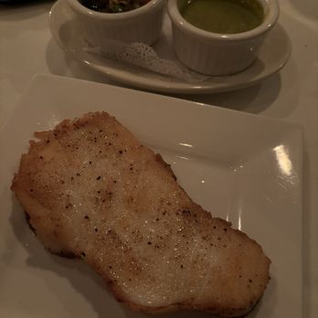 Myron's Prime Steakhouse - Sea bass with sauce on the side - Steakhouses Near Me - San Antonio, Texas Myron's Prime Steakhouse - Sea bass with sauce on the side - Steakhouses Near Me - San Antonio, Texas