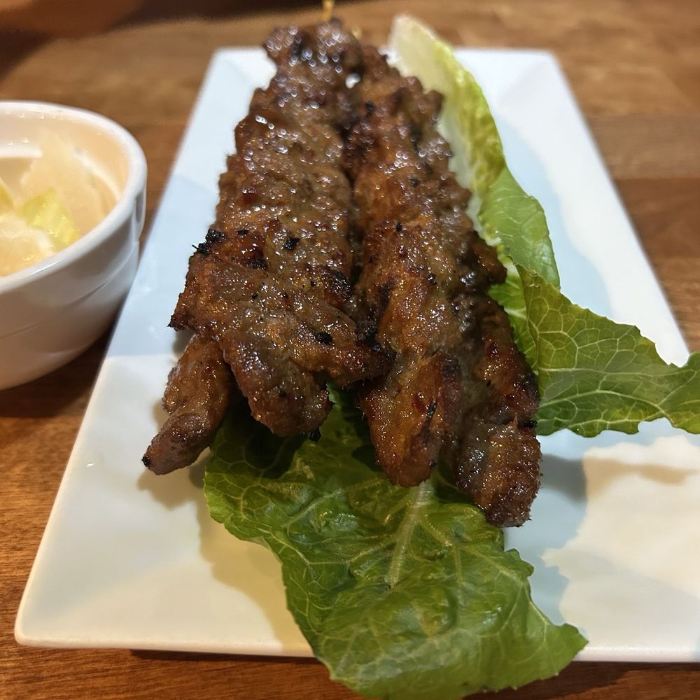 Grilled beef skewers