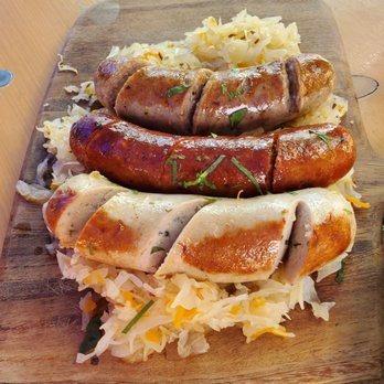 Frankford Hall - Wurst plate (3 sausages) - German Near Me - Philadelphia, Pennsylvania Frankford Hall - Wurst plate (3 sausages) - German Near Me - Philadelphia, Pennsylvania