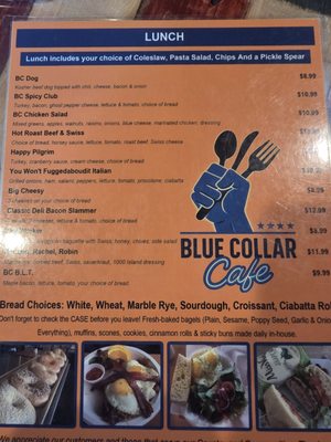Menu photo 1 Blue Collar Cafe Niceville, FL