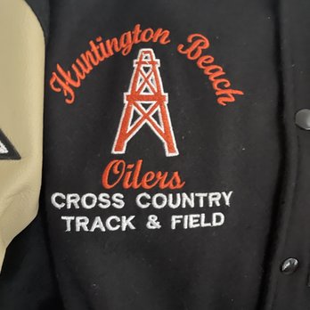 C & L Custom Varsity Jackets - HBHS Varsity Emblem on Jacket - Sports Wear Near Me - Cypress, California C & L Custom Varsity Jackets - HBHS Varsity Emblem on Jacket - Sports Wear Near Me - Cypress, California