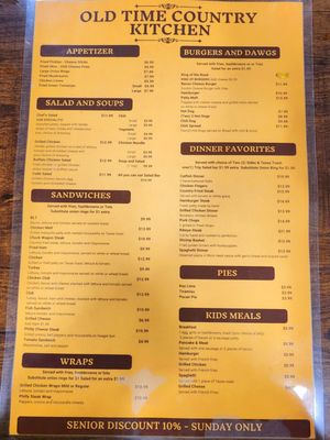 Menu photo 2 Old Time Country Kitchen Tallapoosa, GA
