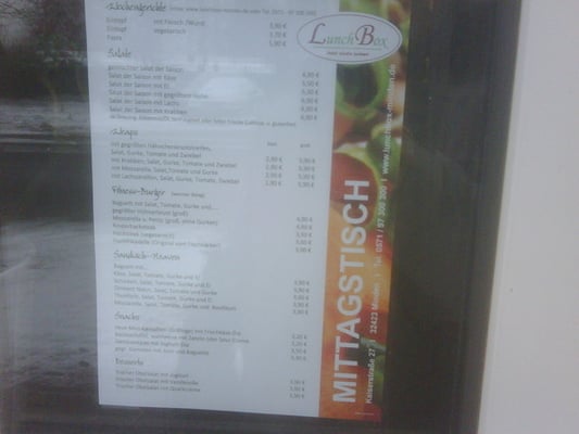 Menu photo 2 Lunchbox Minden, NW