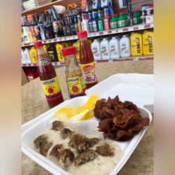 Minit Stop Food - Bacon & Eggs, with Sausage Biscuits & Gravy ($3.98)   Breakfast in a gas station. Cuz it's how we roll