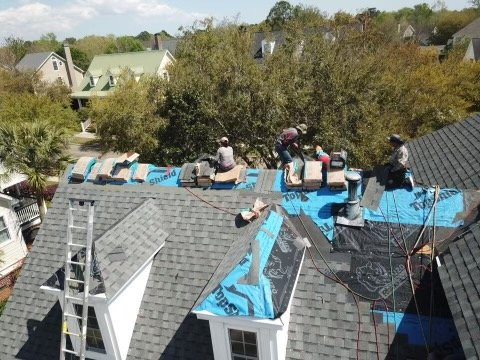 Slide of LandShark Roofing