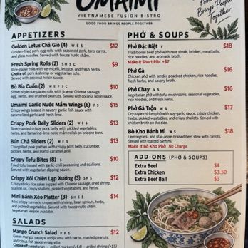 Umaimi - Menu - Vietnamese Near Me - Torrance, California Umaimi - Menu - Vietnamese Near Me - Torrance, California