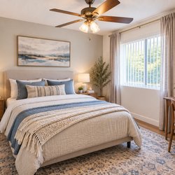 St Moritz Garden Apartments - Images have been virtually staged to help illustrate the potential use and layout of the space. Furniture and décor are for visualization pu