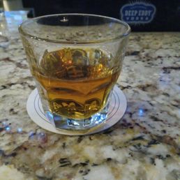 Jack Daniel's neat to ward off the winter chill.