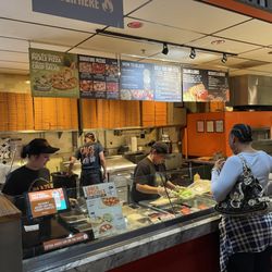 Ordering is done cafeteria style.