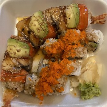 Fuji Sushi - Dragon Roll and Super California Roll - Sushi Bars Near Me - Turlock, California