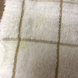 Stains on the kitchen towel