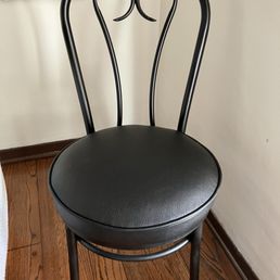 Black leather dining chair Black leather dining chair