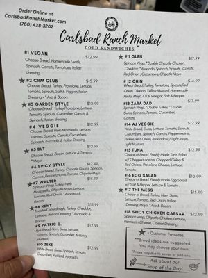 Menu photo 2 Carlsbad Ranch Market Carlsbad, CA Menu photo 2 Carlsbad Ranch Market Carlsbad, CA