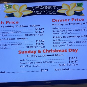 Paradise Buffet - Meal prices as of April 2023 - Buffets Near Me - Montclair, California Paradise Buffet - Meal prices as of April 2023 - Buffets Near Me - Montclair, California